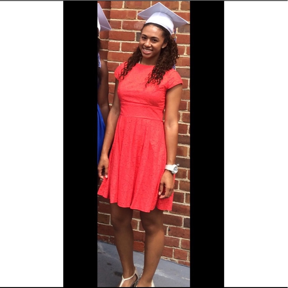 Red Lace Skater Dress